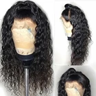 Черный натуральный вьющийся синтетический парик на сетке спереди Svipwig для женщин, бесклеевые термостойкие волосы, парики из натуральных волос