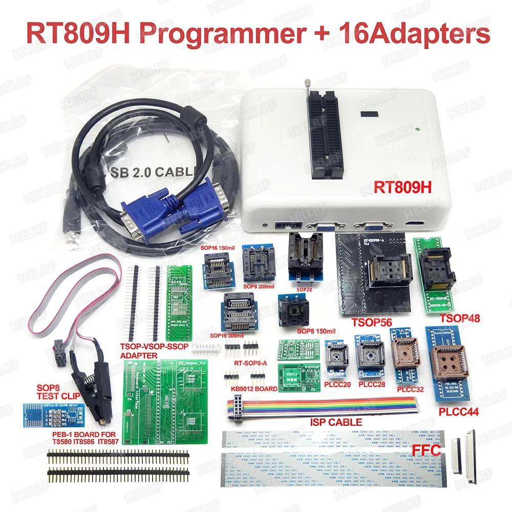 100% оригинальный новый RT809H универсальный программатор EMMC Nand FLASH USB + 44
