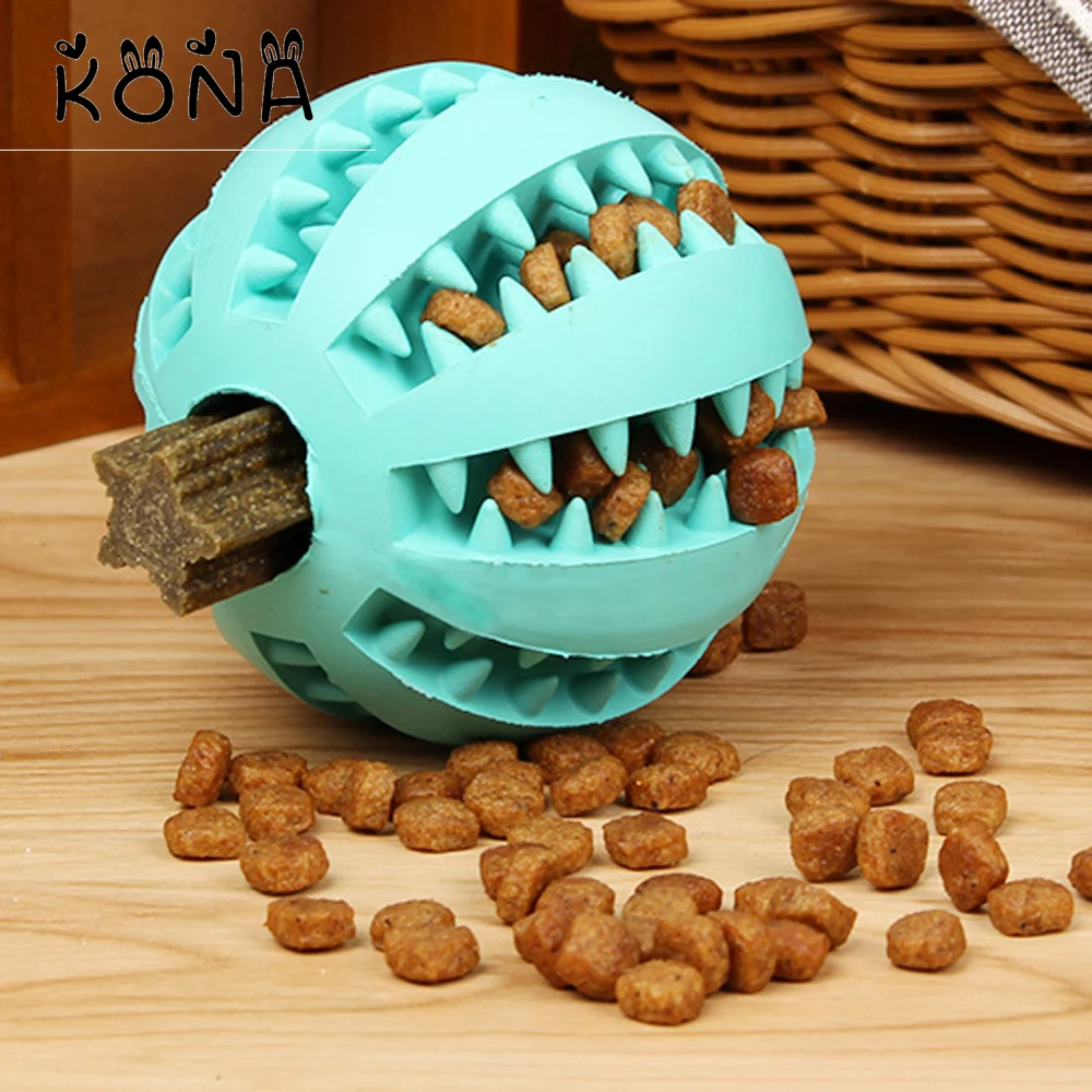 

Toys for Dogs Rubber Dog Ball For Puppy Funny Dog Toys For Pet Puppies Large Dogs Tooth Cleaning Snack Ball Toy For Pet Products