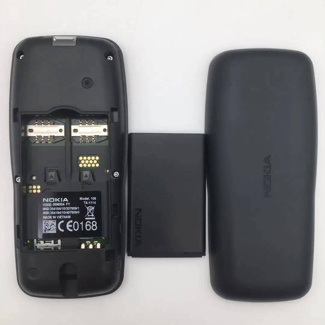 nokia 106 2018refurbished original nokia 106 phone dual card refurbished black phone free global shipping