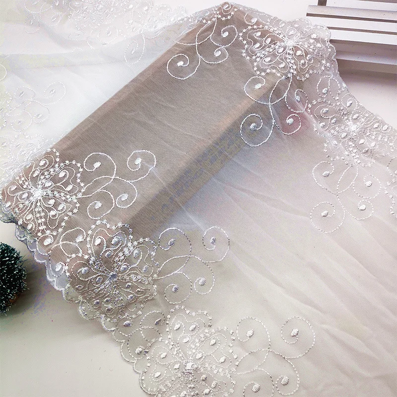 Новинка высокое качество 2 ярда вышивка кружевная ткань отделка материал сделай