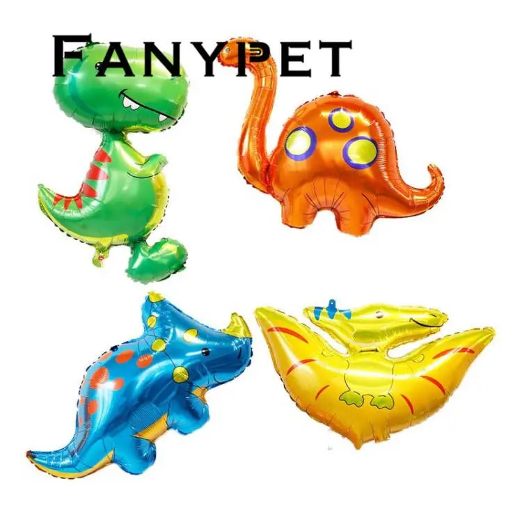 

4pcs Dinosaur Foil Balloons Jungle Animal Boys Birthday Party Decors Jurassic Standind Dragon Kids Toys Air Globos