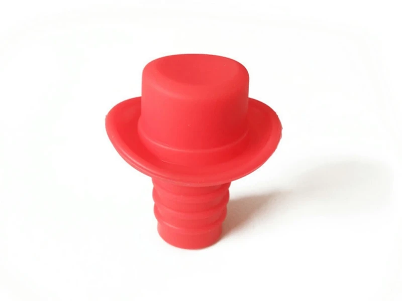 100pcs/lot Hat Shape Silicone Wine Bottle Stopper Preservation Wine Bottle Stoppers Kitchen Wine Champagne Stopper