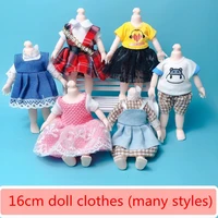 16cm bjd doll clothes high end dress up can dress up fashion doll clothes skirt suit best gifts for children diy girls toys