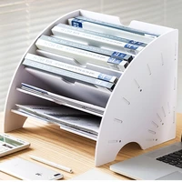 pvc 6 layers sector desk organizer document tray magazine file letter holder stationery pencil container home office accessories