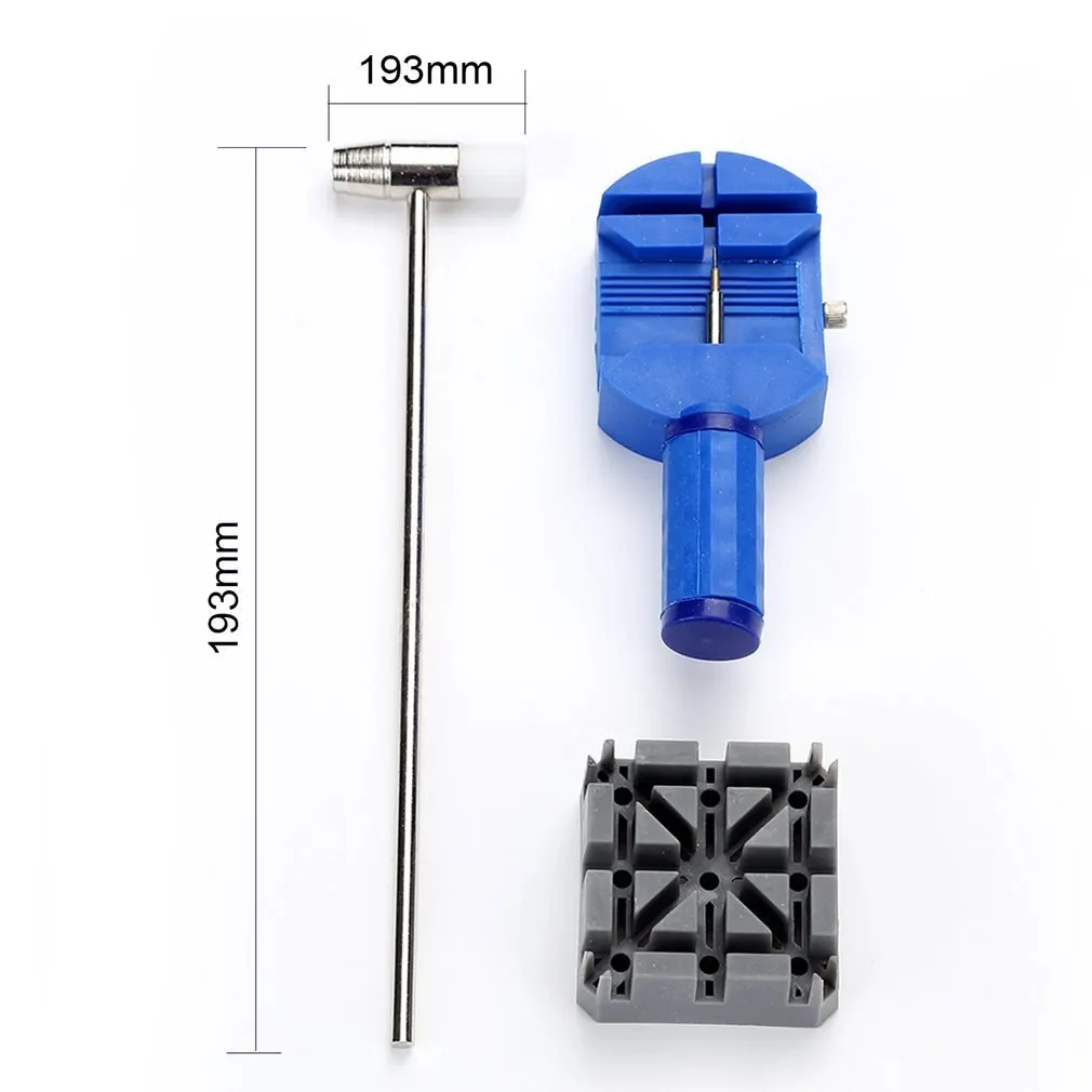 

11pcs/set Watch Repairing Tools Kit Durable Watch Belt Holder Pin Punches Hammer Set Household Watch Maker Tools Kit Chain Pin