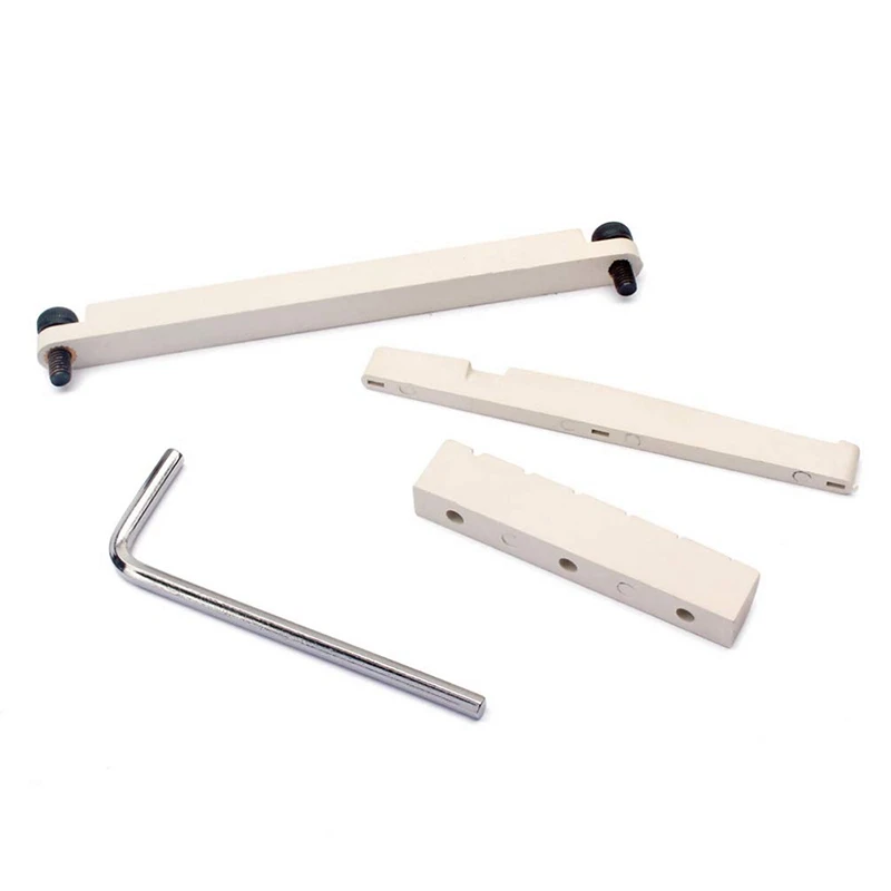 Гитара мост седло и Гайка Замена костная Седло с ферменной штангой гаечный ключ