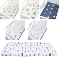 newborn cotton crib fitted sheet soft breathable bed mattress cover bedding set for most standard diaper changing mats
