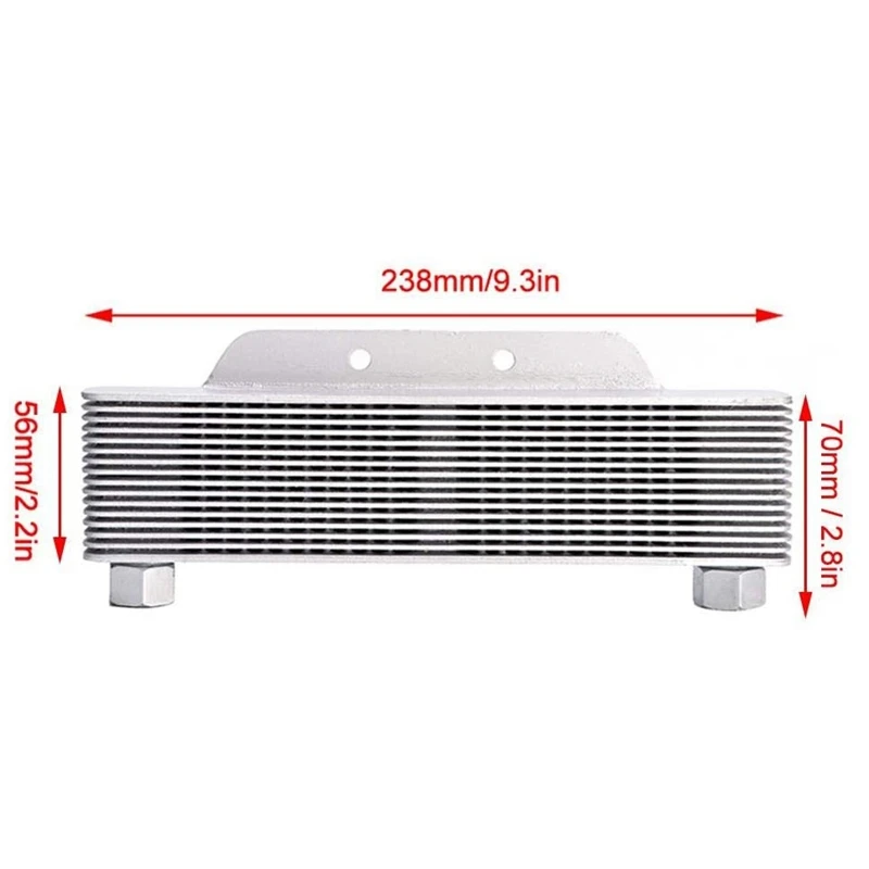 15 рядов радиатор охлаждения двигателя мотоцикла алюминиевый 238 мм Универсальный