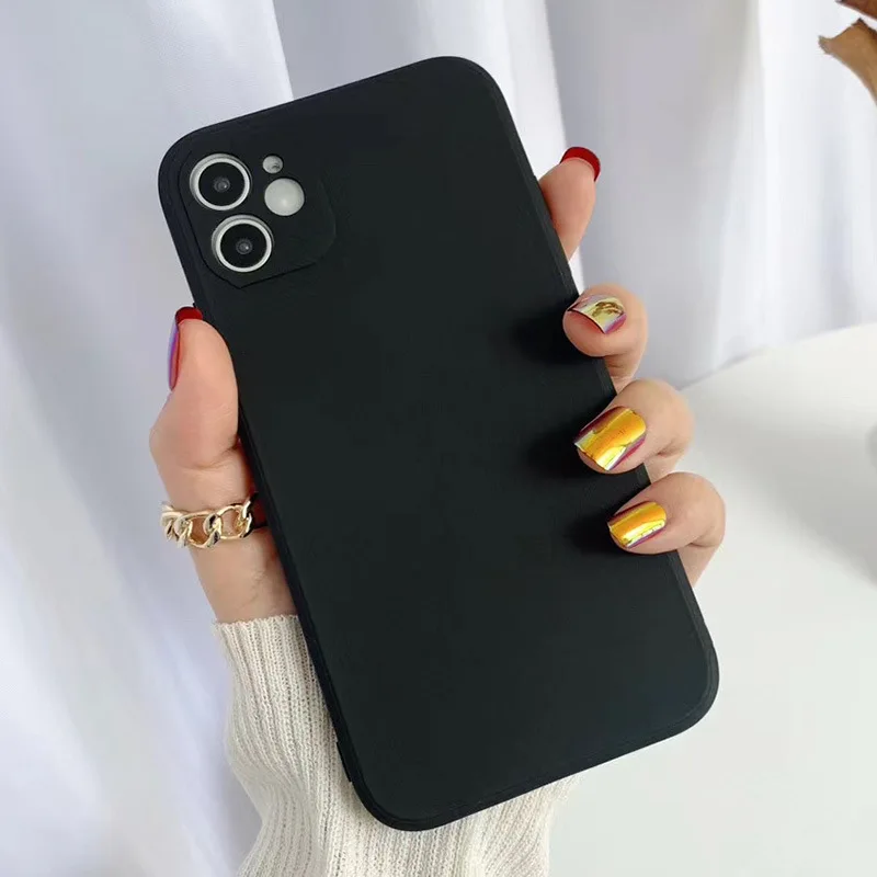 

Mobile phone silicone red mobile phone case is suitable for Apple 11 7 8 iphone contrast color case