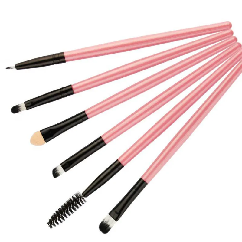 6 шт./компл. кисти для макияжа с ручкой набор Плоских кистей женщин Дамская