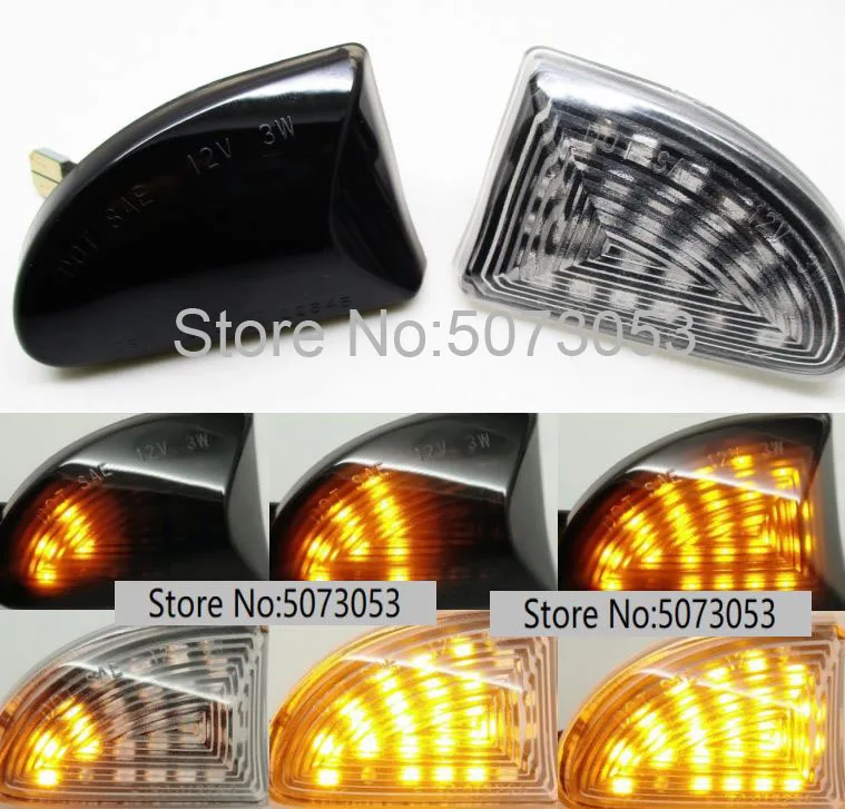 2 шт. динамический боковой габаритный светильник s последовательный сигнал