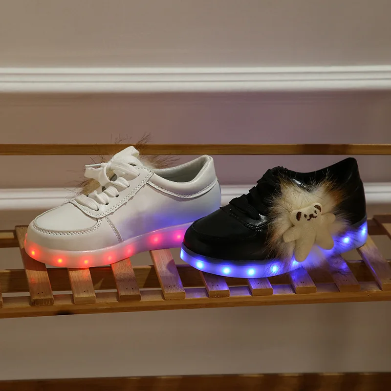 

Детские светящиеся кроссовки с USB-зарядкой, повседневная обувь со светодиодами, для танцев, с красочными крыльями, с подсветкой, для кукол, д...