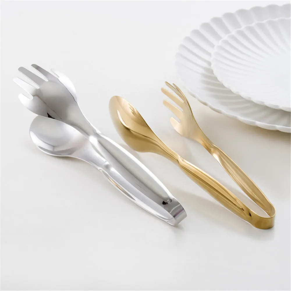 

Non-Slip 304 Stainless Steel Food Tongs Meat Salad Bread Serving Tongs For Barbecue Kitchen Accessories BBQ Clip Cooking