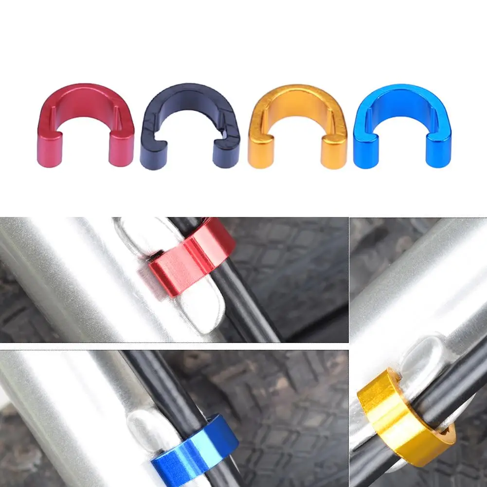 

10pcs Bike Bicycle Aluminum Alloy C-Clips Buckle Hose Brake Gear Cable Housing Guide Accessories Outdoor Cycling Parts