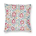 Желтых и золотых Suzani Античная Узбекистан Вышивка Подушка Чехол дома декоративные Богемские подушки Подушка для автомобиля из полиэстера