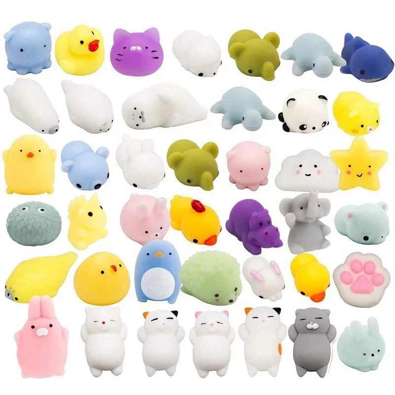 10 60 pcs mochi squishy toys squishies fidget toys gifts for party favors for kids mini supper cute animals stress relief toy free global shipping