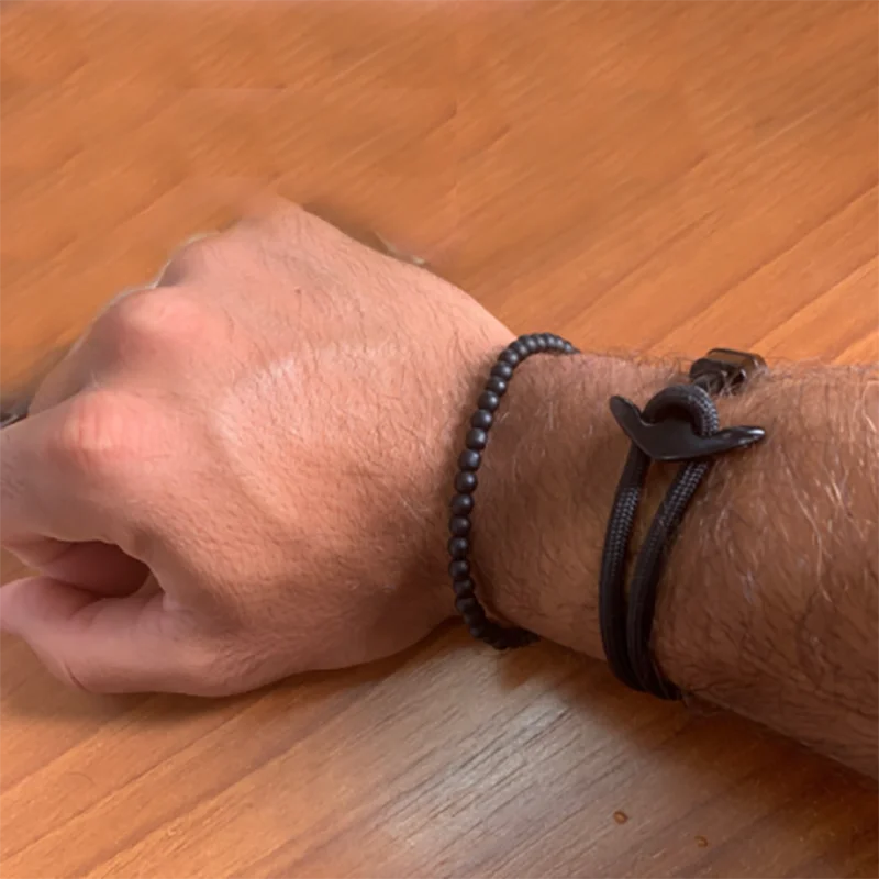 Браслет мужской с натуральным матовым камнем круглые Ониксовые бусины 4 мм 6 8 10 12