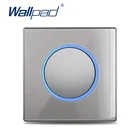 Wallpad 1, 2, 3, 4, настенный переключатель света, переключатель, проходной через серое стекло, занавеска, импульсный диммер, 45A, переключатель, светодиодный индикатор