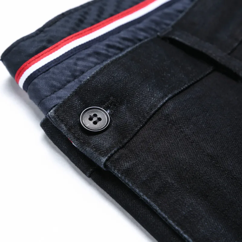 

2020 autumn and winter new men's jeans business fashion casual high-end stretch classic black blue jeans trousers men's brand
