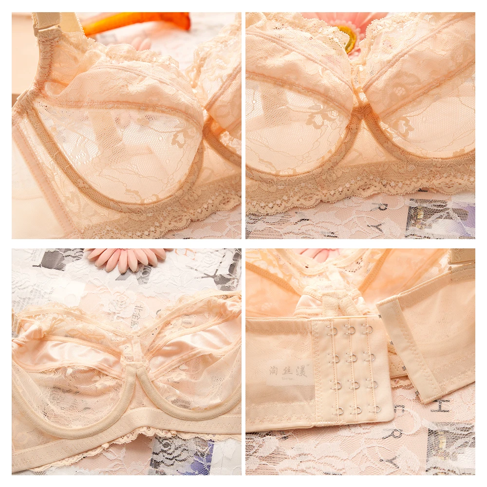 Бюстгальтер кружевной без подкладки 4 цвета размер в ассортименте 1 шт | Женская