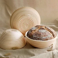 luanqi banneton bread basket waterproof natural rattan bread proofing basket round oval baking cake pot fermentation storage