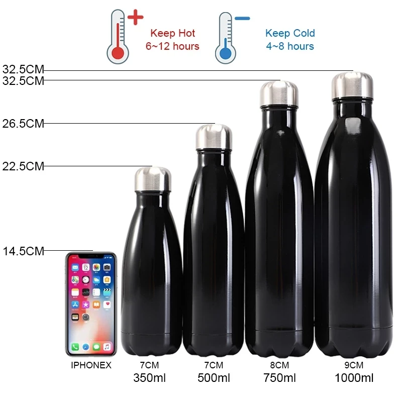 

001-013 LOGO Custom Stainless Steel Bottle For Water Thermos Vacuum Insulated Cup Double-Wall Travel Drinkware Sports Flask