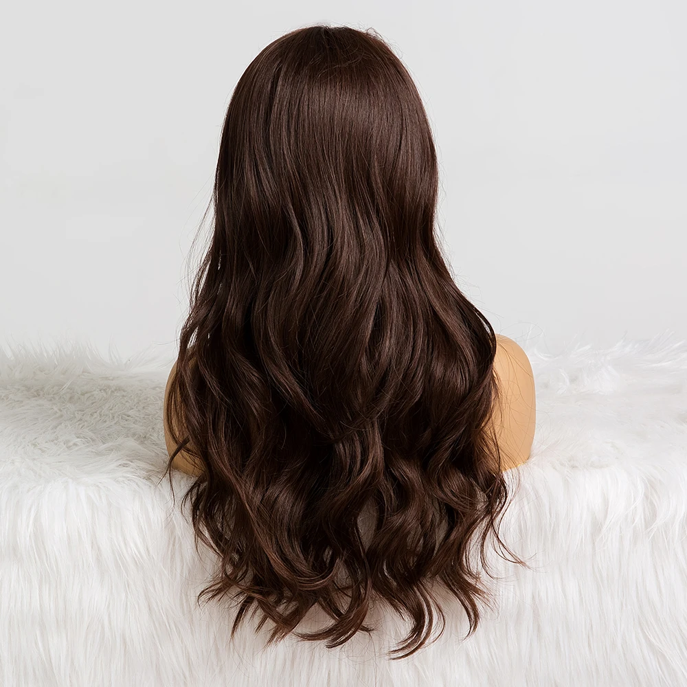 Длинные волнистые парики синтетические средней длины из естественных светлых