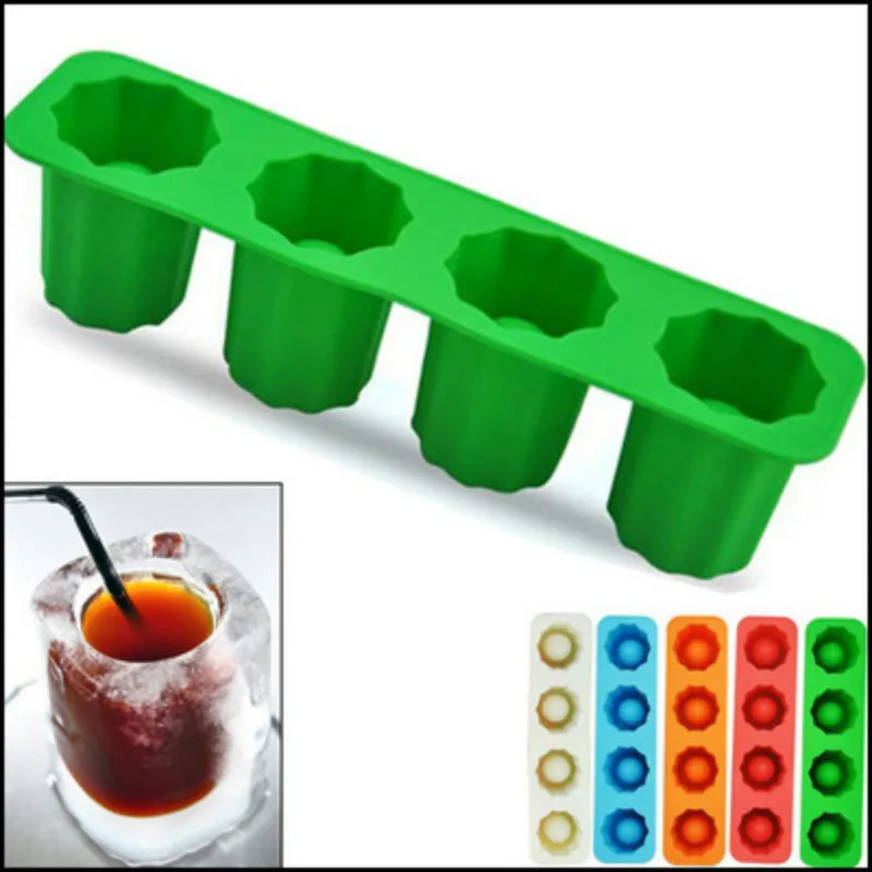 Ice Shot Стекло пресс форм лоток с формой для кубиков льда делает выстрел es