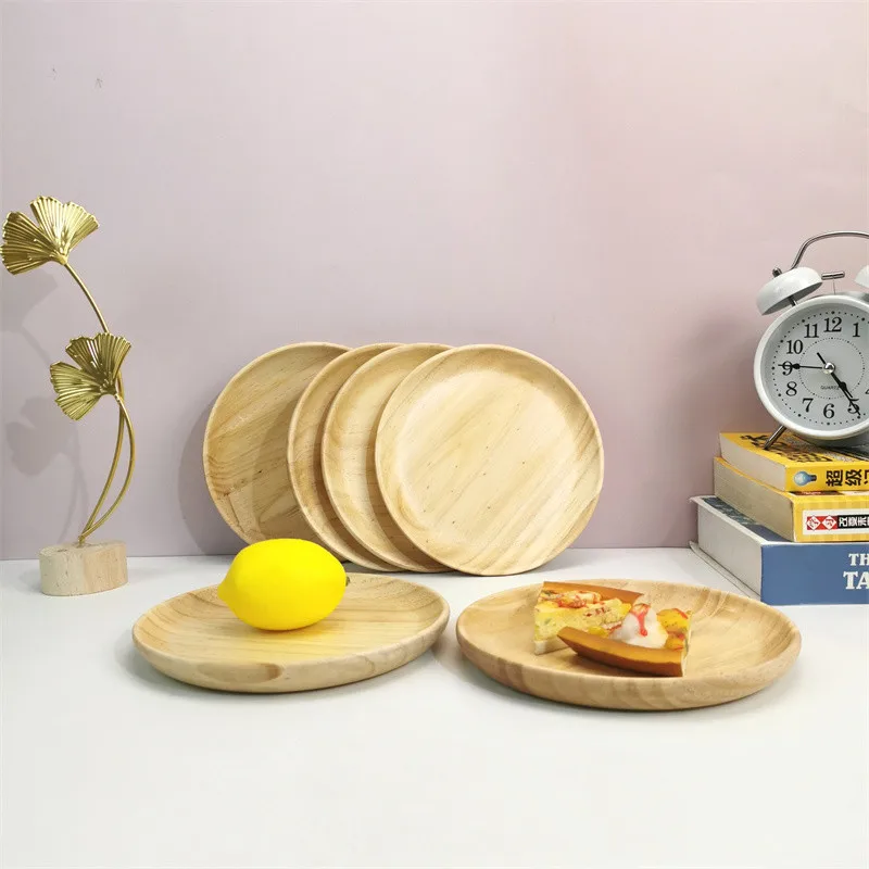 10 5 см буковая круглая плитка для хлеба блюдо фруктов салатов овощей еды|Блюдца и