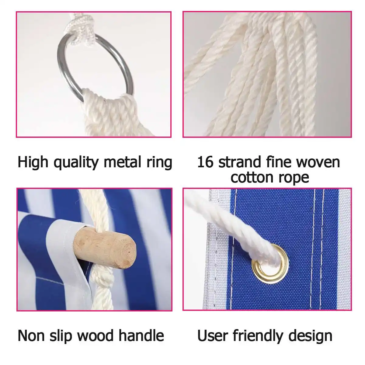 

Portable Hammock Chair Hanging Rope Chair Swing Chair Seat for Garden Indoor Outdoor Hammock Swings Dormitory Rocking Chair