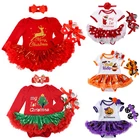 3 шт.комплект, новогодние костюмы для маленьких девочек