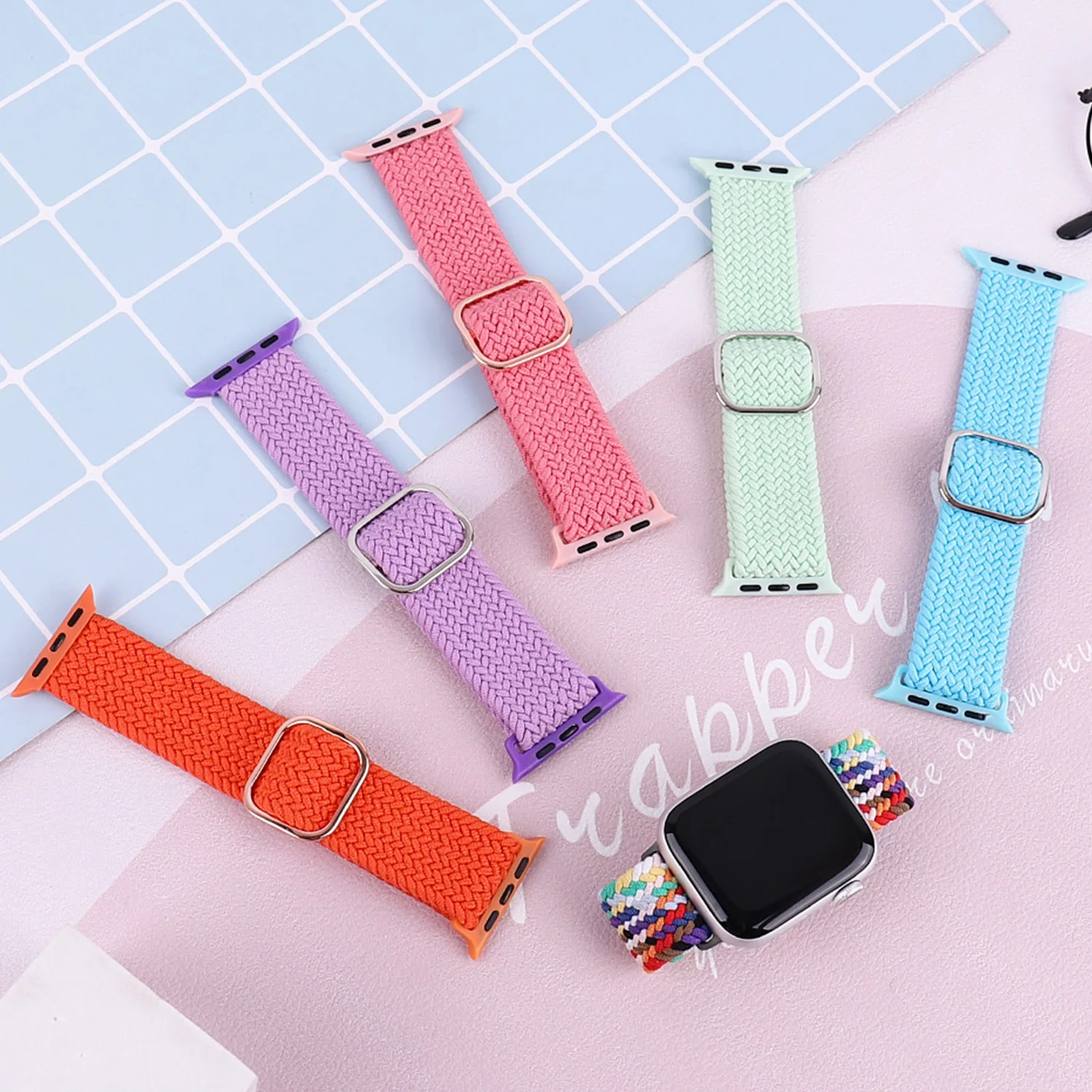 Pride Braided Solo Loop Band For Apple Watch Se Strap 44mm 40mm Elastic Wristband Bracelets on Smartwatch Series 65432 42mm 38mm