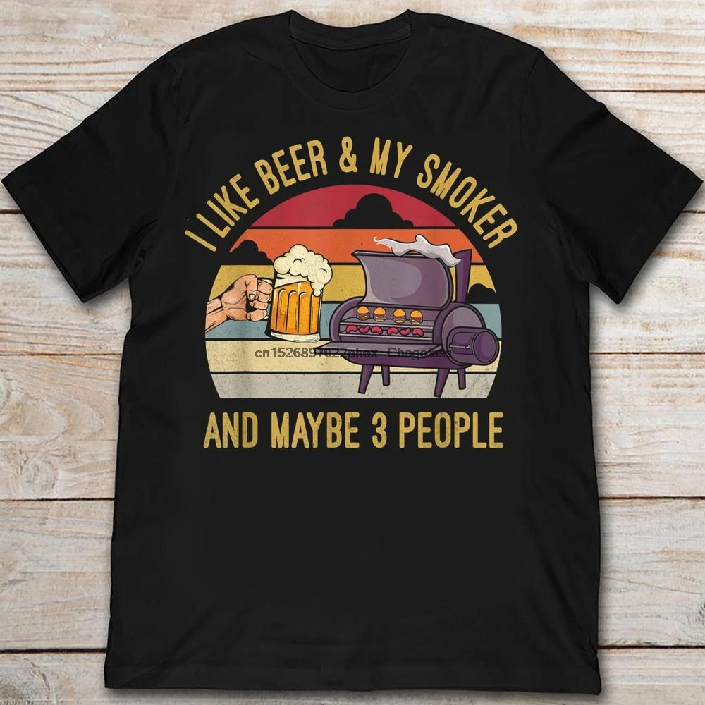 Мне нравится пиво и мой курильщик возможно 3 человека винтажная забавная