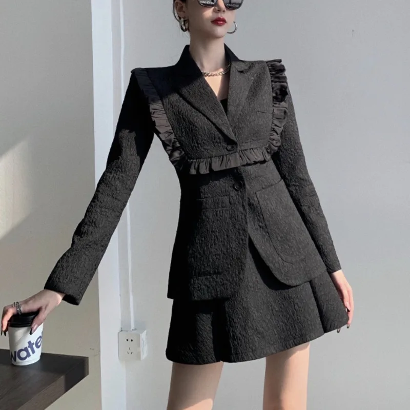 

2021 spring chandal mujer Two Piece Set Women Blazers Skirt Suits chandal mujer ensemble femme jogging femme ropa mujer