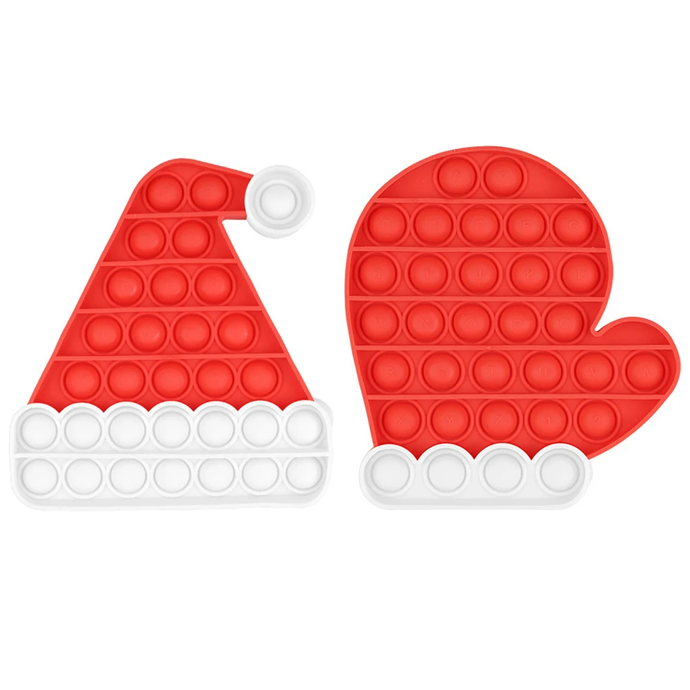 

Игрушки-пузырьки, сенсорные, силиконовые, красно-белые, игрушки для детей с синдромом аутизма, подарок на Рождество, детские игрушки