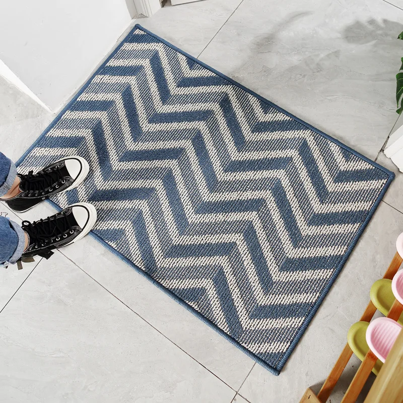 

Polypropylene Entrance Doormat TPR Rubber Welcome Mat Bath Kitchen Non-Slip Mud-removing Sand-stripping Geometric Floor Carpet