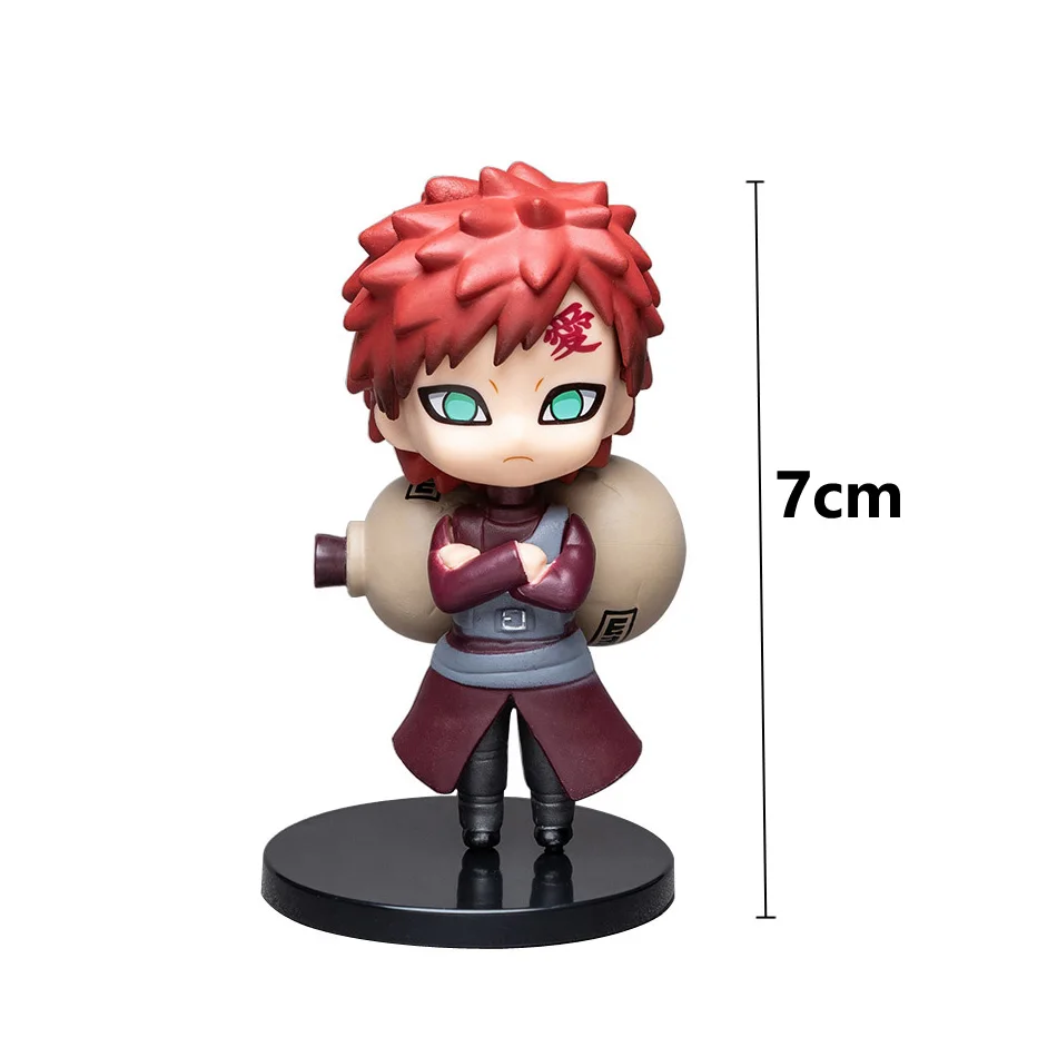 12 шт./компл. Аниме Naruto Shippuden Hinata Sasuke Itachi Kakashi Gaara Jiraiya Sakura Q версия ПВХ Фигурки