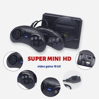 coolbaby new mini 16 bit video game console classic built in 208 game 2g memory home game console with wire gamepad for md game