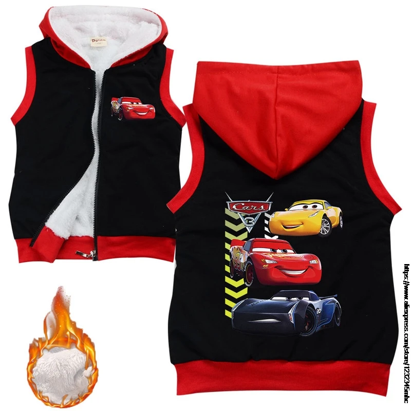 Детский осенне-зимний жилет McQueen теплый с капюшоном для девочек детская куртка