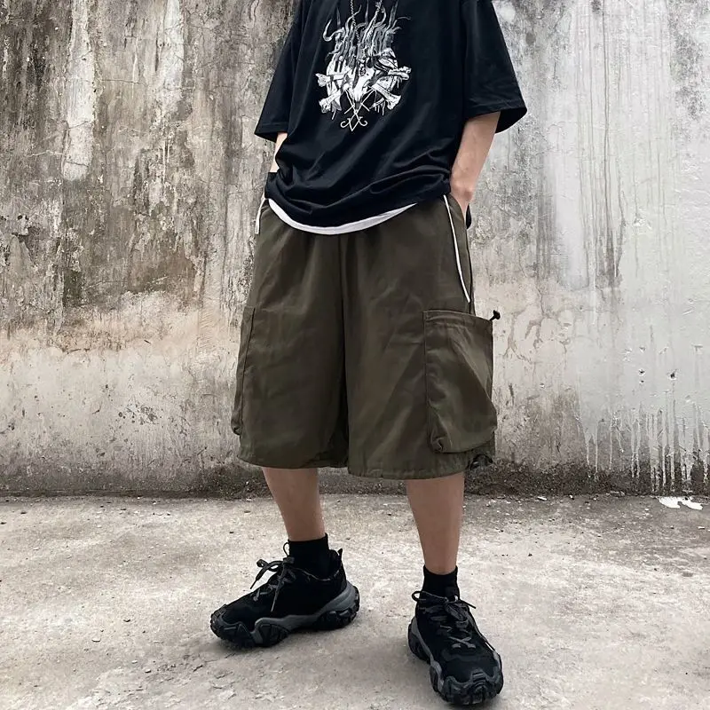 

Cargo pants men's summer is a popular logo big pockets easy leisure code flow straight five minutes of pants in the autumn
