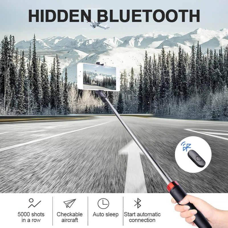 Беспроводная Bluetooth селфи-палка со штативом складной ручной монопод с
