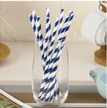 navy stripes 100 шт розовые золотые бумажные соломинки вечерние соломинки золотые серебряные бумажные соломинки смешанные полосатые звезды шаблоны шевронов - Цвет: navy stripes
