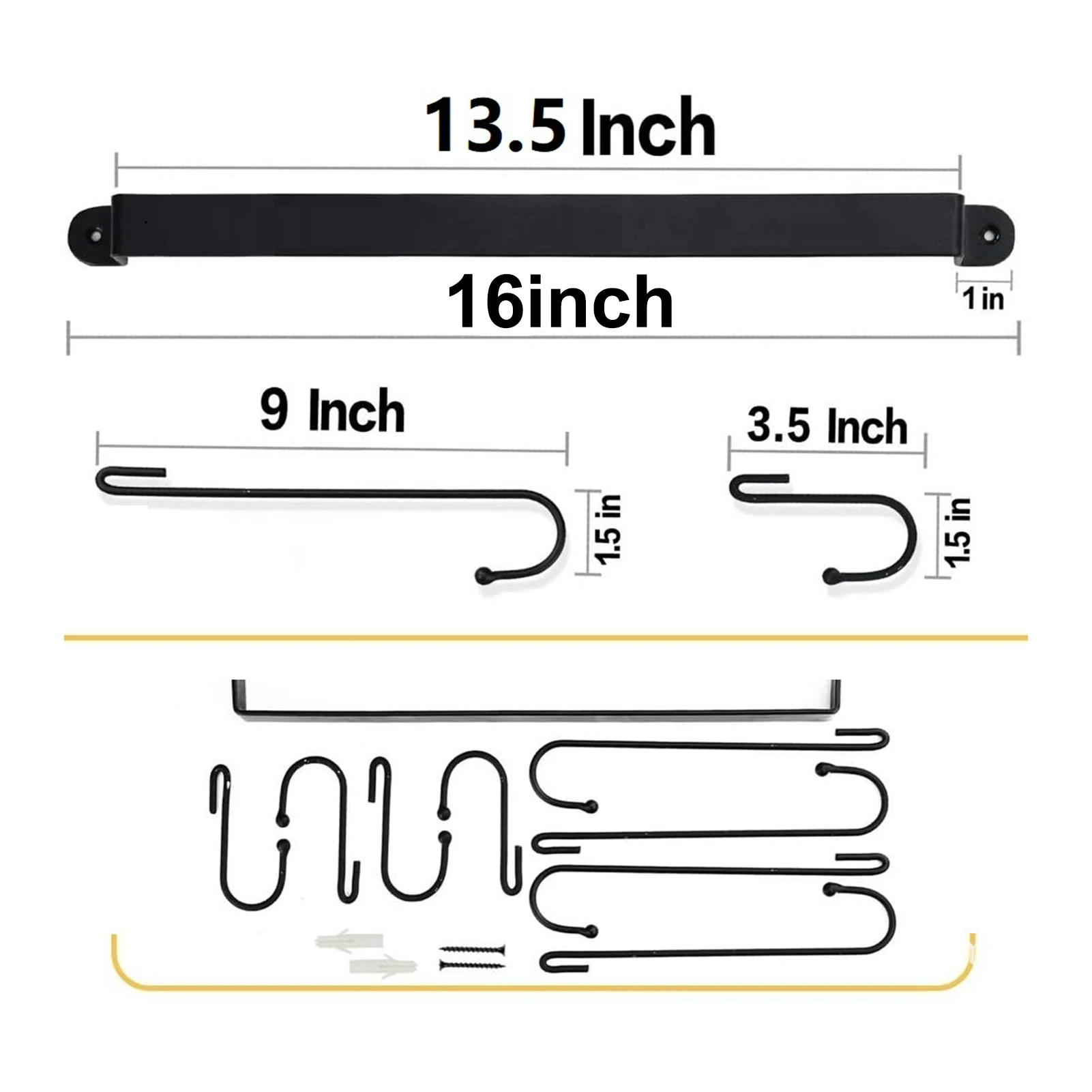 

8 Hooks Mug Coffee Cup Under Shelf Metal Hanger Storage Rack Kitchen Cupboard Holders Paper Holders Kitchen Accessories