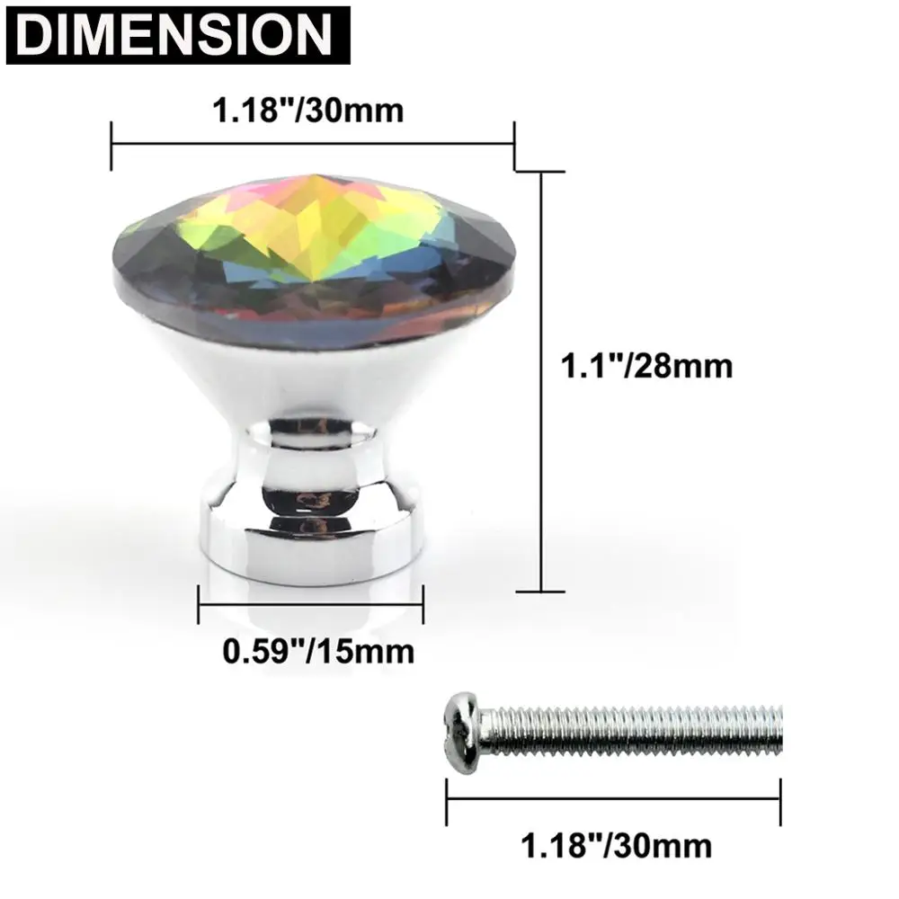 10 шт./упаковка стеклянные ручки для шкафа 30 мм|Ручки шкафов| |