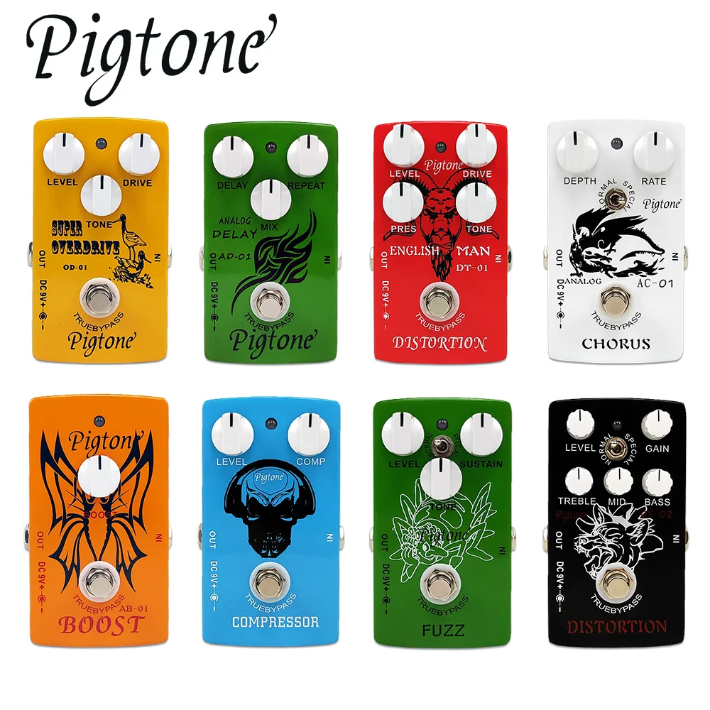 

Pigtone Electric Guitar Bass Effect Pedal Accessories Real Bypass