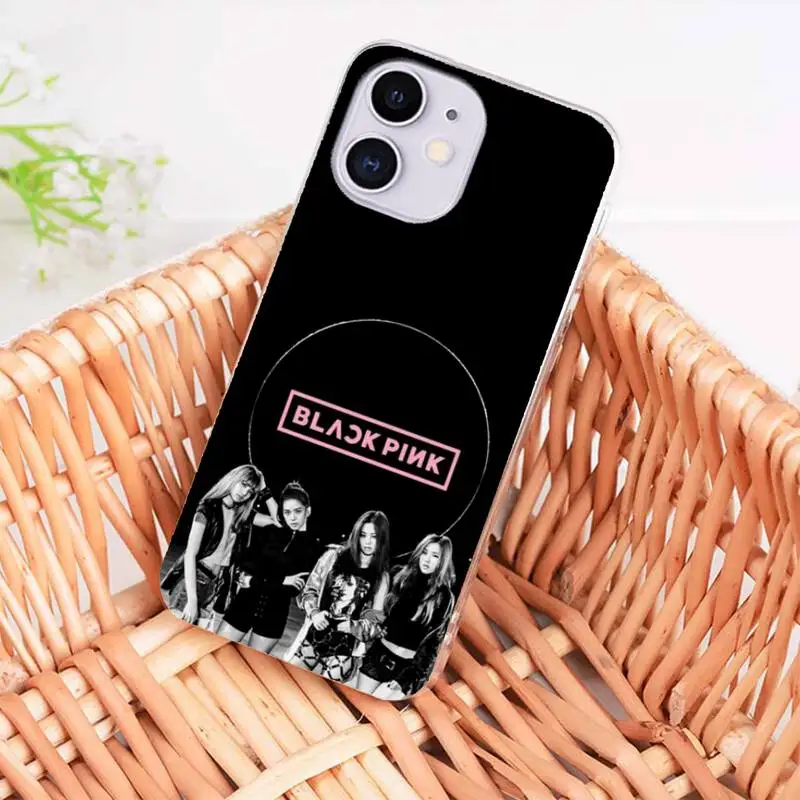 Чехлы для телефонов Kpop Idol черные розовые прозрачные чехлы Iphone 11 12 Pro Max Xr X Mini 7 8 PLUS