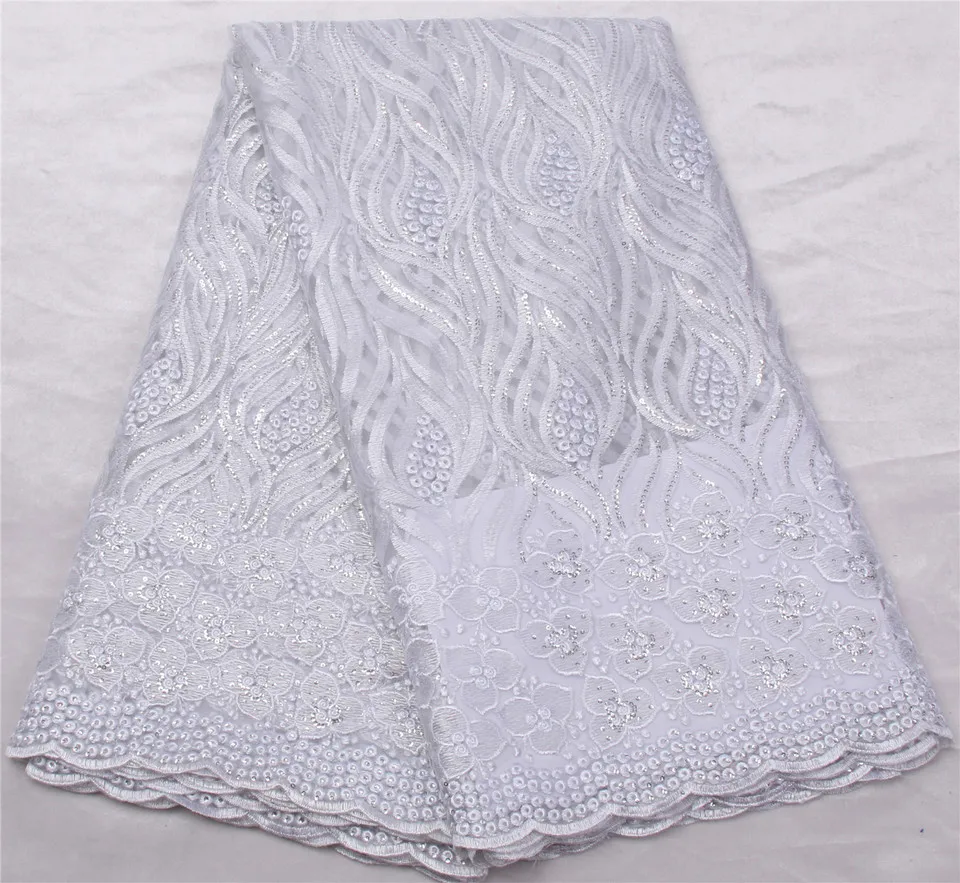 

Yellow Wedding Dress Sewing Fabric Charming African Tulle Lace Fabric High Quality Embroidered Sequins Lace Fabric 2021 C483