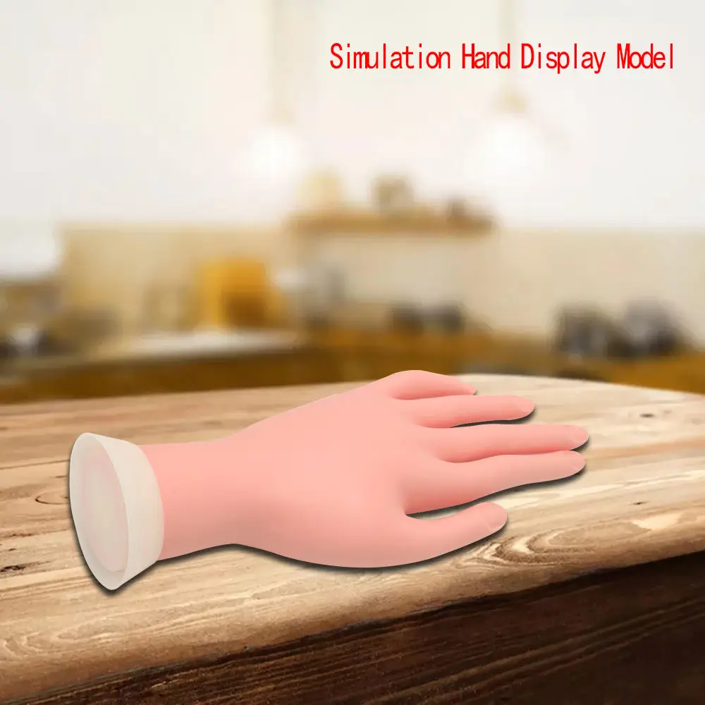 

1Pc Flexible Soft Practice Nail Display Model Hands Flexible Silicone Prosthetic Manicure Tools for Training
