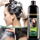 Органическая натуральная быстрая краска для волос, всего за 5 минут, растительная эссенция, черная краска для волос, шампунь для покрытия седых и белых волос